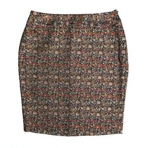 WD.NY Petite Floral Brocade Floral Paisley Pencil Skirt Size 6P